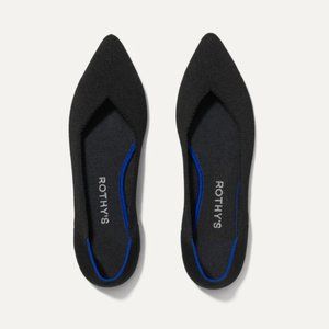 NEW Rothy's The Point Flats 9.5 in Black Solid
